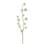 Artificial branch Gomphocarpus physocarpus YANIKA, fruits, white, 3ft/105cm