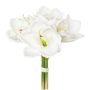 Artificial bouquet of amaryllis LOMIRE, white, 12"/30cm