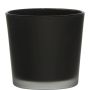 Flower pot made of glass ALENA FROST, black matt, 4.3"/11cm, Ø4.5"/11,5cm