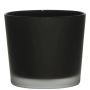 Flower pot made of glass ALENA FROST, black matt, 4.9"/12,5cm, Ø5.7"/14,5cm
