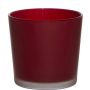 Flower pot made of glass ALENA FROST, red matt, 4.3"/11cm, Ø4.5"/11,5cm