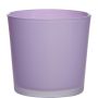 Flower pot made of glass ALENA FROST, light purple matt, 4.3"/11cm, Ø4.5"/11,5cm