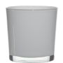 Flower pot made of glass ALENA, white, 5"/13cm, Ø5"/13cm