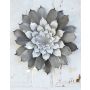 Artificial camellia blossom STEINKA, grey, Ø16"/40cm