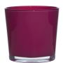 Plant pot made of glass ALENA, magenta, 16cm, Ø17cm