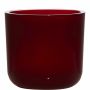 Glass lantern NICK, red, 5.1"/13cm, Ø5.5"/14cm