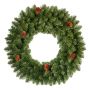Artificial fir wreath HEINOLA with cones, green, Ø35"/90cm
