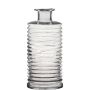 Glass bottle STUART with grooves, clear, 12"/31cm, Ø5.7"/14,5cm