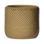 Ceramic flower pot DANYLO, diamond pattern, green-brown, 4.1"/10,5cm, Ø4.7"/12cm