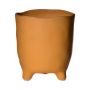 Planter CATIA with feet, ceramic, orange-brown, 6.3"/16cm, Ø6.1"/15,5cm