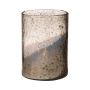 Glass table vase GOLIAT, antique silver, 8"/20cm, Ø5.9"/15cm