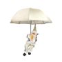 Hanging Santa Claus SISSON with Schirm, LEDs, ivory-white, 77cm, Ø70cm
