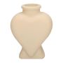 BELEZA heart-shaped decorative glass bottle, with base, sand-matt, 8.5 x 5.5 x 11.2 cm