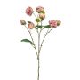 TRUVOL artificial cabbage rose branch, pink-cream, 65cm, Ø2–6cm
