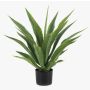 Artificial Agave americana ZURNAL in decorative pot, crossdoor, green, 28"/70cm