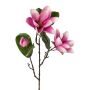 Artificial flower branch Magnolia PLORNE, fuchsia, 28"/70cm