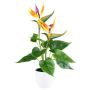 Artificial flower Strelitzia VELKORN in decorative pot, orange-violet, 16"/40cm