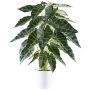 Artificial Alocasia Sanderiana PIVLA, melamine pot, green, 28"/70cm