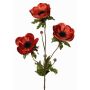 Velvet anemone branch WINFAS, red-orange, 30"/75cm, Ø3.5"-4.3"/9-11cm
