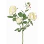 Artificial rose branch DIAMANTIS, cream, 28"/70cm, Ø2"-3.1"/5-8cm