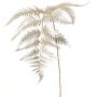 Artificial sword fern branch NALFHY, metallic silver-gold, 31"/80cm