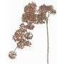 Artificial snowball branch SALFHY with buds, metallic light pink, 35"/90cm