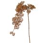 Artificial snowball branch SALFHY with buds, metallic copper, 35"/90cm
