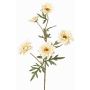 Decorative branch Chrysanthemum PRUDENCE, Eco Collection, cream-yellow, 30"/75cm, Ø2"-2.6"/5-6.5cm