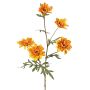 Decorative branch Chrysanthemum PRUDENCE, Eco Collection, yellow-orange, 30"/75cm, Ø2"-2.6"/5-6,5cm