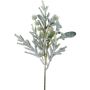 Artificial arrangement: fir and larch KROMAN with mistletoe, berries, frosted, green, 16"/40cm