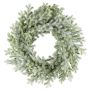 Decorative wreath Yew FUVRO, frosted, white-green, Ø16"/40cm