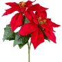 Artificial poinsettia branch FRIMBEL, red, 12"/30cm