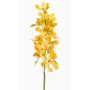 Artificial Mokara orchid branch MAKANUI, yellow-red, 31"/80cm