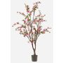 Artificial magnolia tree JINKFUN with flowers, artificial trunk, pink, 6ft/170cm