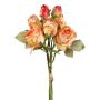 Artificial bouquet of roses JARZO, yellow-orange, 22"/55cm