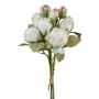 Artificial bouquet of roses JARZO, white, 22"/55cm