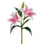 Artificial tiger lily branch GRELFIN, pink, 16"/40cm
