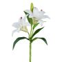 Artificial tiger lily branch GRELFIN, white, 16"/40cm