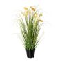 Artificial grass Pennisetum LELTA with panicles, orange-beige, 26"/65cm