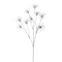 Artificial clematis seed head HARWAY, metallic silver, 28"/70cm, Ø2.8"/7cm