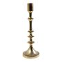 Aluminium Taper candlestick AMBERLEY, gold, 30cm, Ø10cm