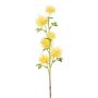 Artificial branch Globe thistle ZORLIM, yellow, 22"/55cm