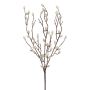 Decorative pussy willow branch SLORMA with flowers, white, 28"/70cm