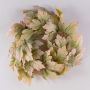 HURSIK artificial maple leaf wreath, dried-look, green and pink, Ø50cm