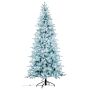 Artificial Schneetanne ARENDAL, snow-covered, LEDs, white-blue, 225cm, Ø115cm