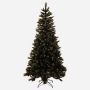 Artificial fir tree ASKER SPEED with cones, gold shimmer, black, 225cm, Ø120cm