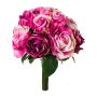 Artificial bouquet of roses GABLON, fuchsia-violet, 14"/35cm