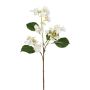 Artificial hydrangea branch VESLON, white, 26"/65cm