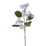 Artificial hydrangea branch VESLON, light blue, 26"/65cm