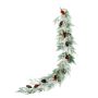 BREKSTAD artificial Christmas garland, berries, pine cones, snow-effect, 150cm, Ø20cm